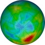 Antarctic ozone map for 2024-07-18
